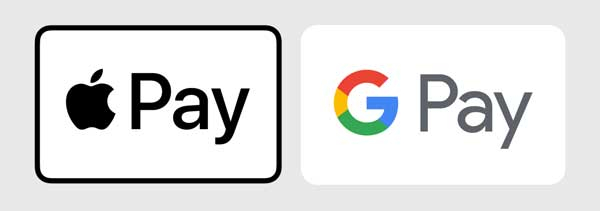 Loghi Apple Pay e Google Pay